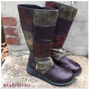 dr martens patchwork boots